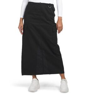 New House of Harlow black Ripstop cargo maxi skirt small s